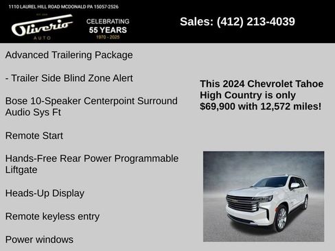Used 2024 Chevrolet Tahoe High Country image 16