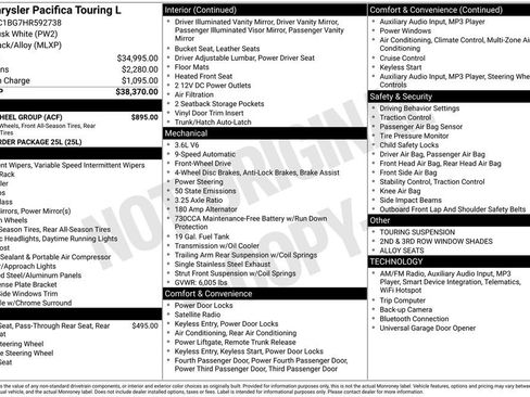 Certified 2017 Chrysler Pacifica Touring-L w/ Tire & Wheel Group image 7