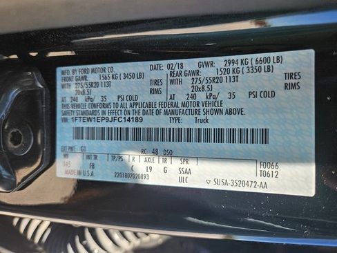 Used 2018 Ford F150 XLT w/ Equipment Group 302A Luxury AWD/4WD image 30