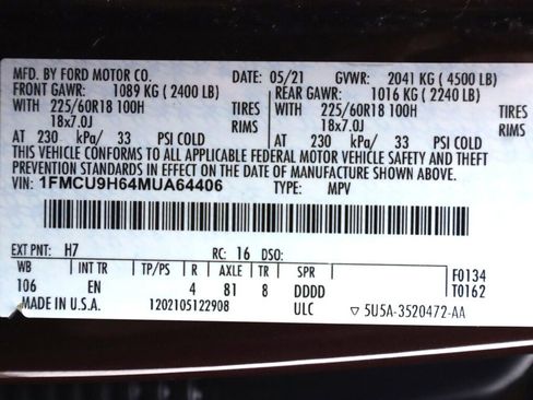 Used 2021 Ford Escape SEL image 47