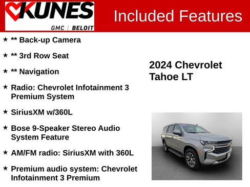 Used 2024 Chevrolet Tahoe LT w/ Luxury Package AWD/4WD image 2