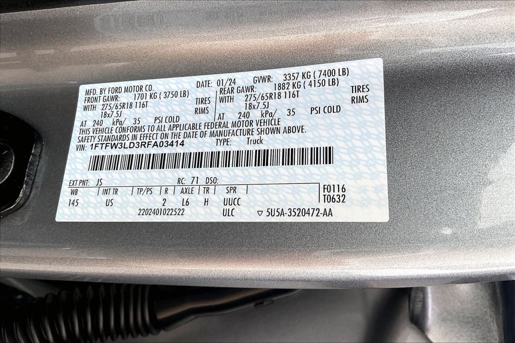 Used 2024 Ford F150 XLT w/ Equipment Group 302A MID AWD/4WD image 22
