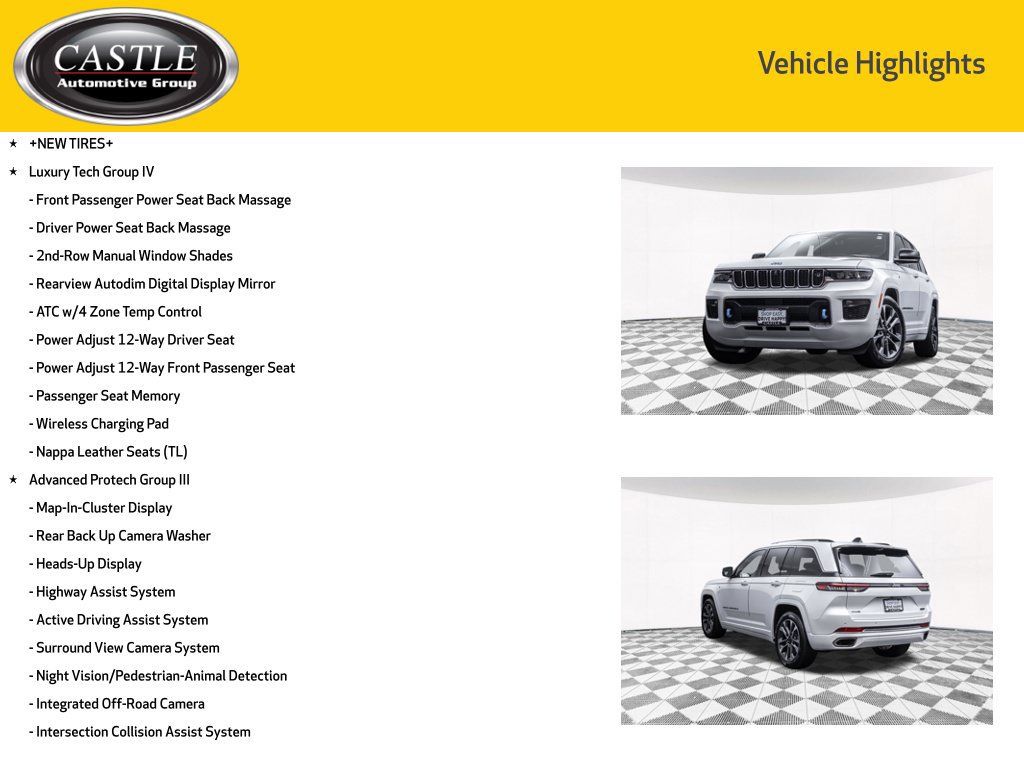 Used 2022 Jeep Grand Cherokee Overland w/ Advanced Protech Group III AWD/4WD image 4
