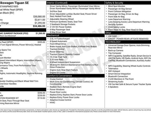 Used 2023 Volkswagen Tiguan SE w/ Panoramic Sunroof Package FWD image 6