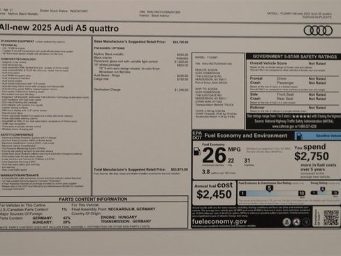 New 2025 Audi A5 2.0T Premium image 31