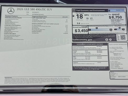 New 2026 Mercedes-Benz GLE 580 GLE 580 image 30