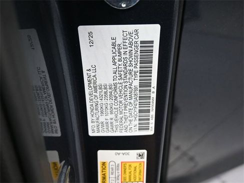 New 2025 Honda Accord SE image 3