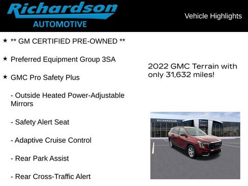 Used 2022 GMC Terrain SLE w/ Driver Convenience Package image 12