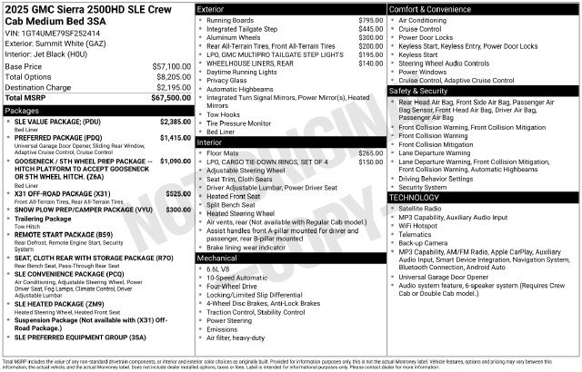 Used 2025 GMC Sierra 2500 SLE w/ SLE Value Package; AWD/4WD image 13