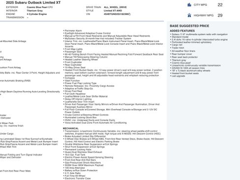 Used 2025 Subaru Outback Limited XT image 5