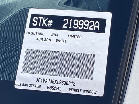 Used 2020 Subaru WRX Limited image 34