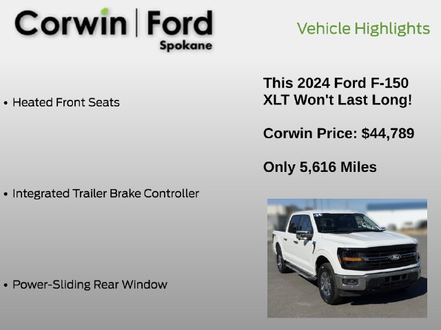 Certified 2024 Ford F150 XLT w/ Equipment Group 302A MID AWD/4WD image 13