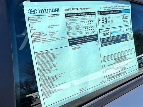 New 2026 Hyundai Elantra Hybrid FWD image 16