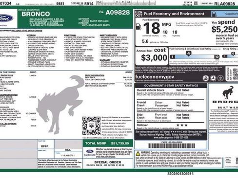 Used 2024 Ford Bronco Black Diamond AWD/4WD image 32