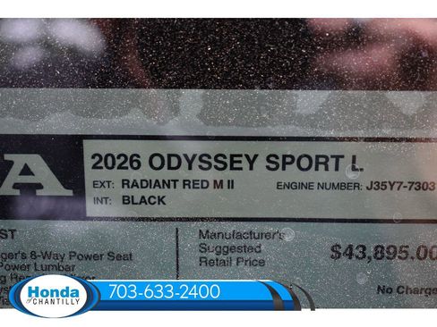 New 2026 Honda Odyssey Sport-L image 36