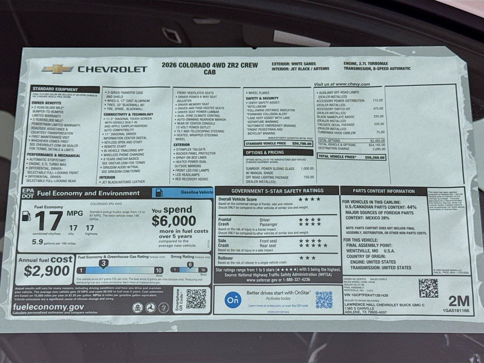 New 2026 Chevrolet Colorado ZR2 AWD/4WD image 20