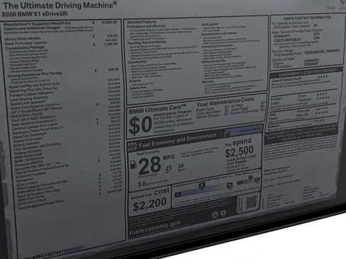 New 2026 BMW X1 xDrive28i w/ Convenience Package image 16