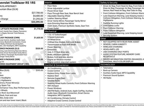 Used 2023 Chevrolet TrailBlazer RS w/ Sun and Liftgate Package image 3