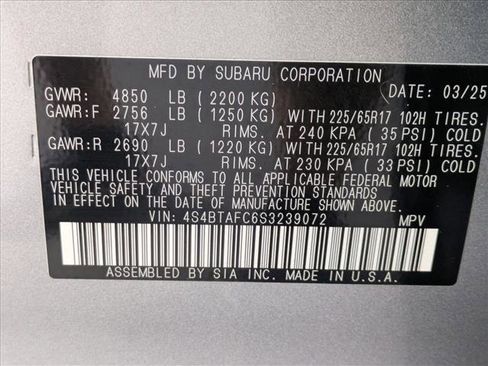 Certified 2025 Subaru Outback Premium image 24