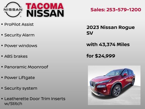 Used 2023 Nissan Rogue SV w/ SV Premium B Package image 8