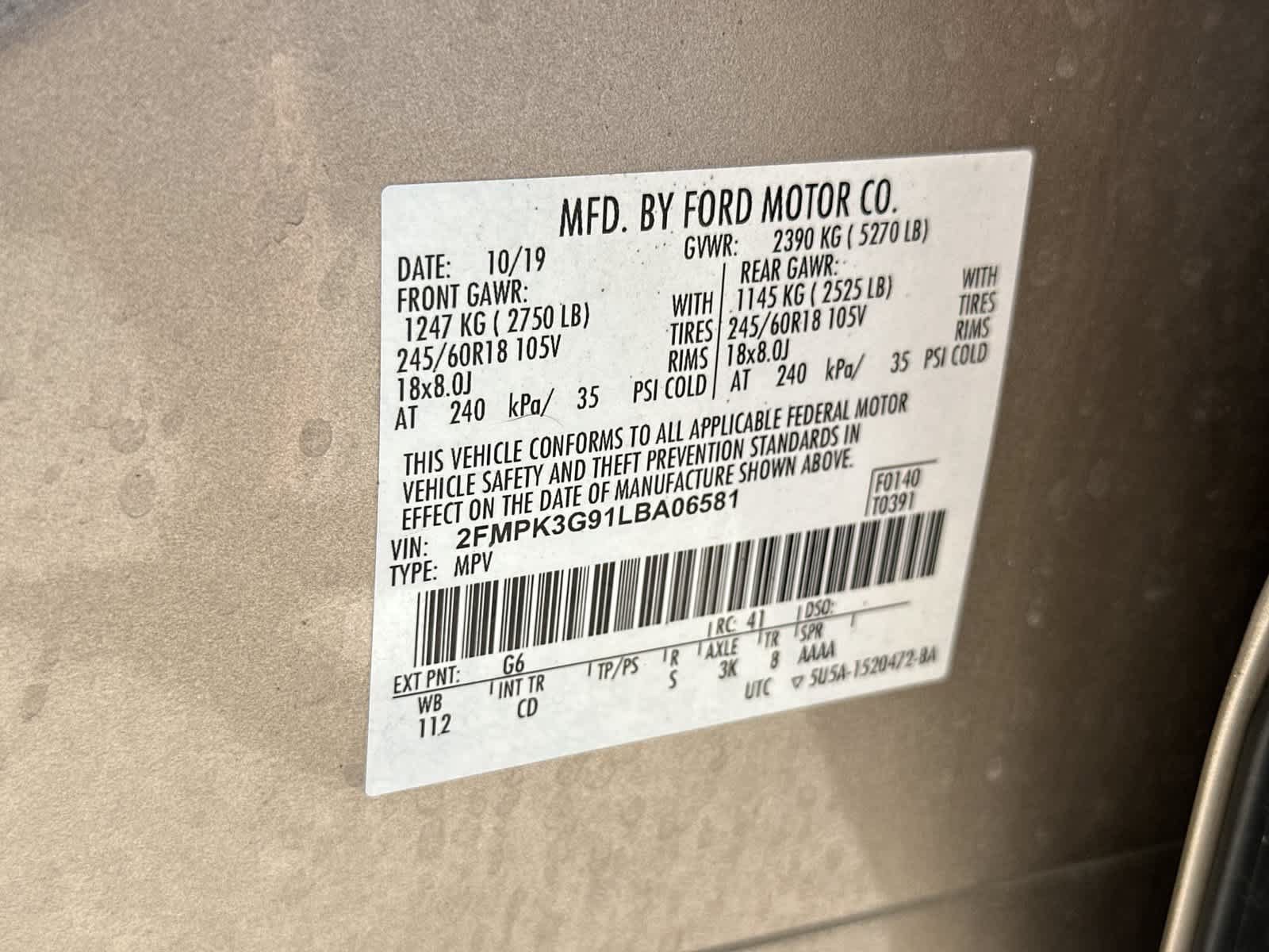 Used 2020 Ford Edge SE FWD image 5