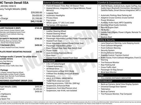 Used 2019 GMC Terrain Denali w/ Advanced Safety Package image 42