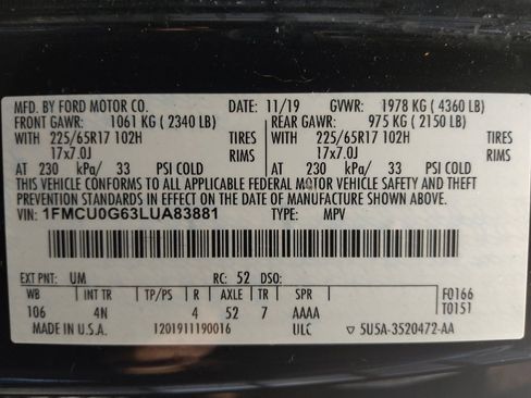 Used 2020 Ford Escape SE FWD image 33