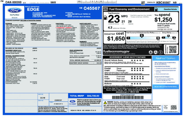 Used 2019 Ford Edge SEL w/ Equipment Group 201A AWD/4WD image 31