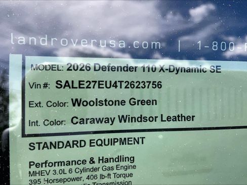 New 2026 Land Rover Defender 110 X-Dynamic SE AWD/4WD image 6