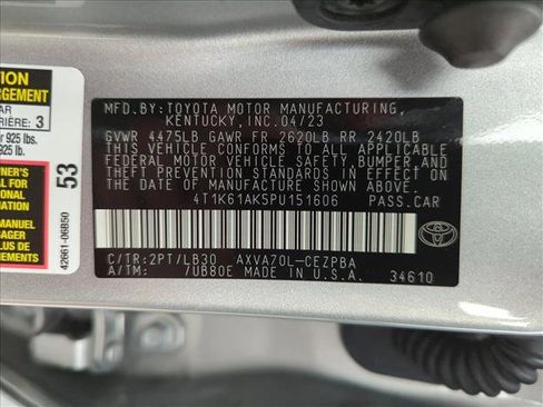 Certified 2023 Toyota Camry XSE w/ Navigation Package FWD image 25