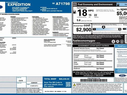 New 2025 Ford Expedition Platinum w/ Stealth Performance Package image 2
