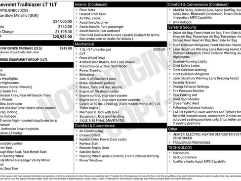 Used 2022 Chevrolet TrailBlazer LT w/ Driver Confidence Package FWD image 5