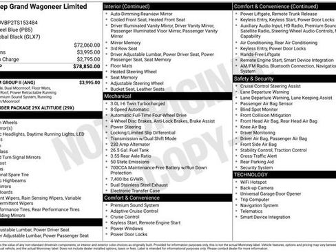 New 2026 Jeep Grand Wagoneer Limited w/ Premium Group II AWD/4WD image 31
