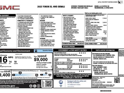 Used 2023 GMC Yukon XL Denali AWD/4WD image 3