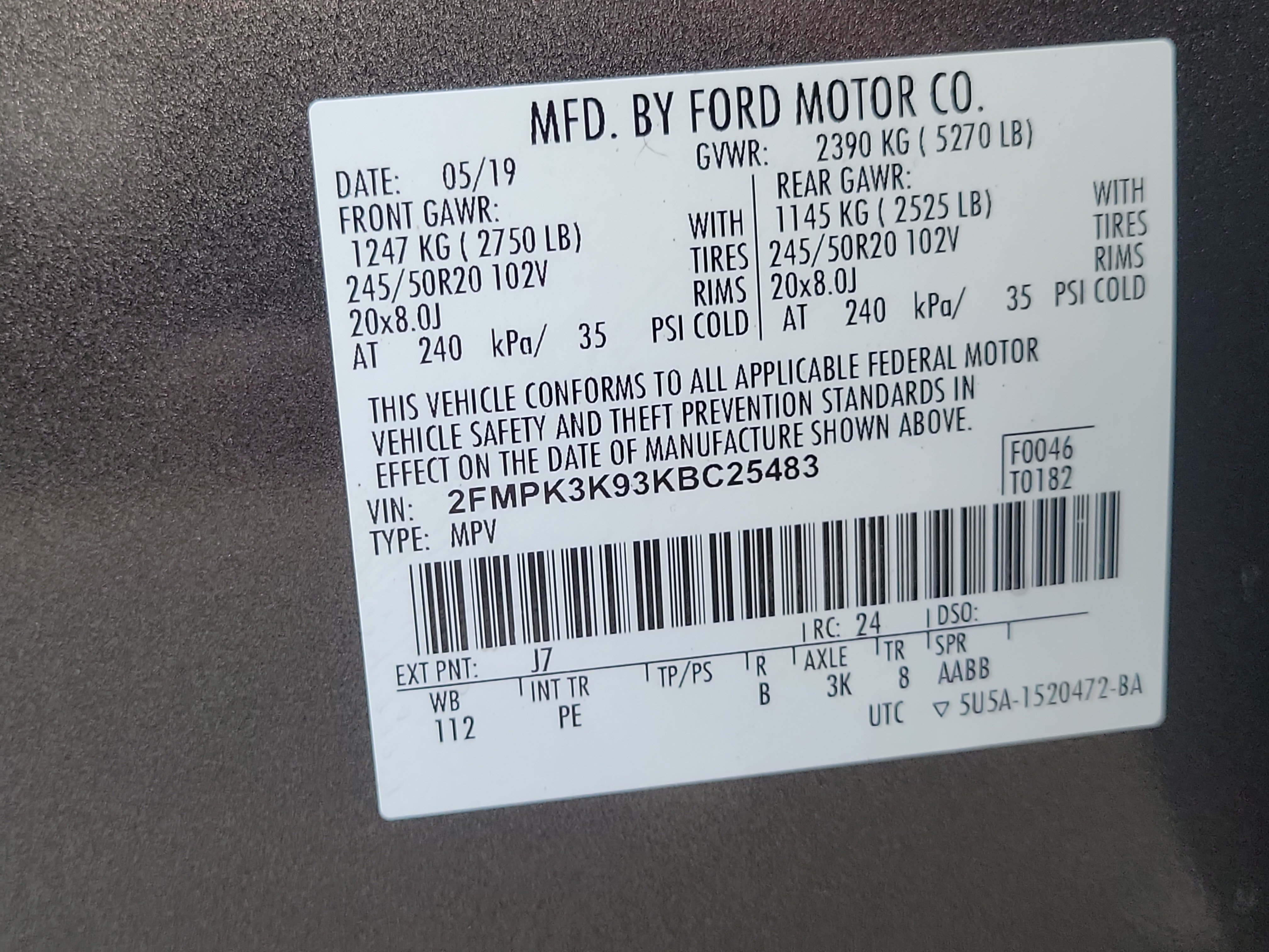 Used 2019 Ford Edge Titanium w/ Equipment Group 301A FWD image 35