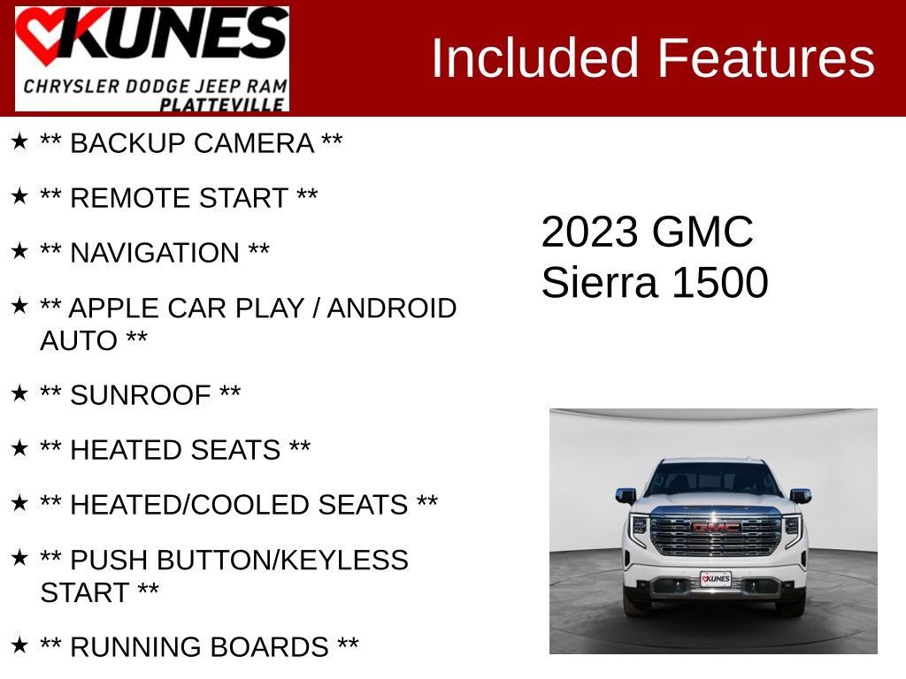 Used 2023 GMC Sierra 1500 Denali w/ Denali Reserve Package AWD/4WD image 2