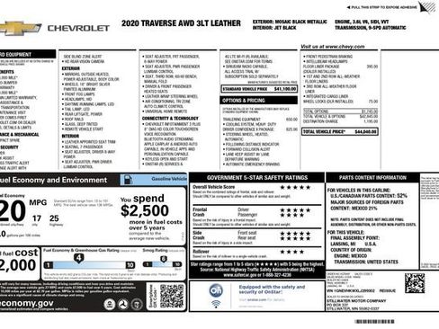 Used 2020 Chevrolet Traverse LT w/ Driver Confidence II Package AWD/4WD image 3