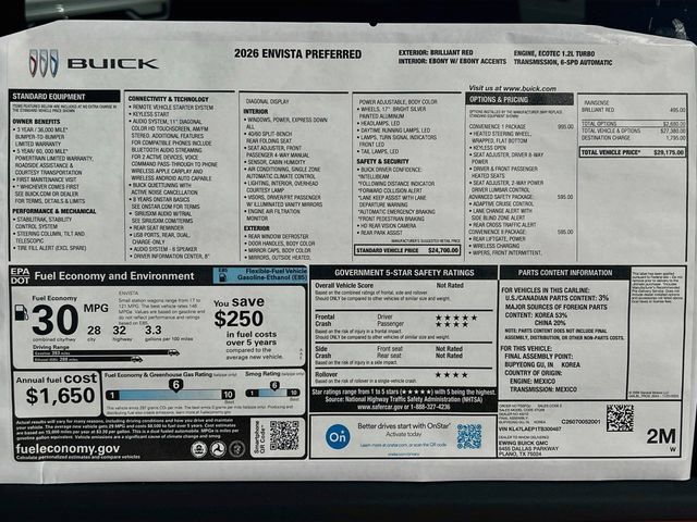 New 2026 Buick Envista Preferred w/ Convenience I Package FWD image 21