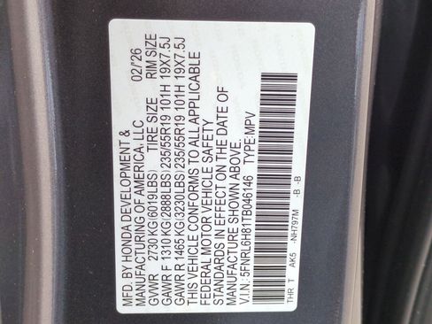 New 2026 Honda Odyssey Touring image 19