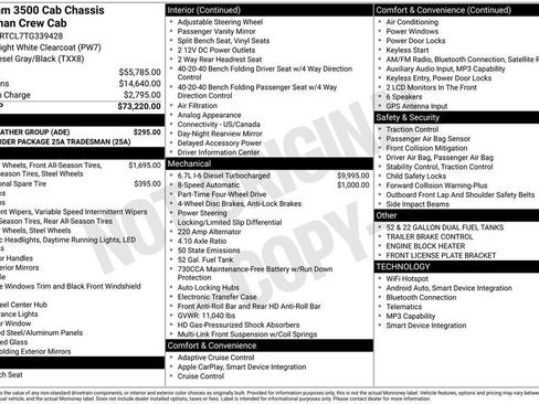 New 2026 RAM 3500 Tradesman w/ Cold Weather Group AWD/4WD image 9