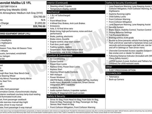 Used 2024 Chevrolet Malibu LS FWD image 21