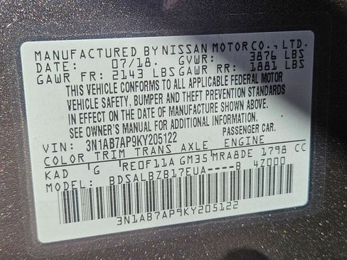 Used 2019 Nissan Sentra S image 37