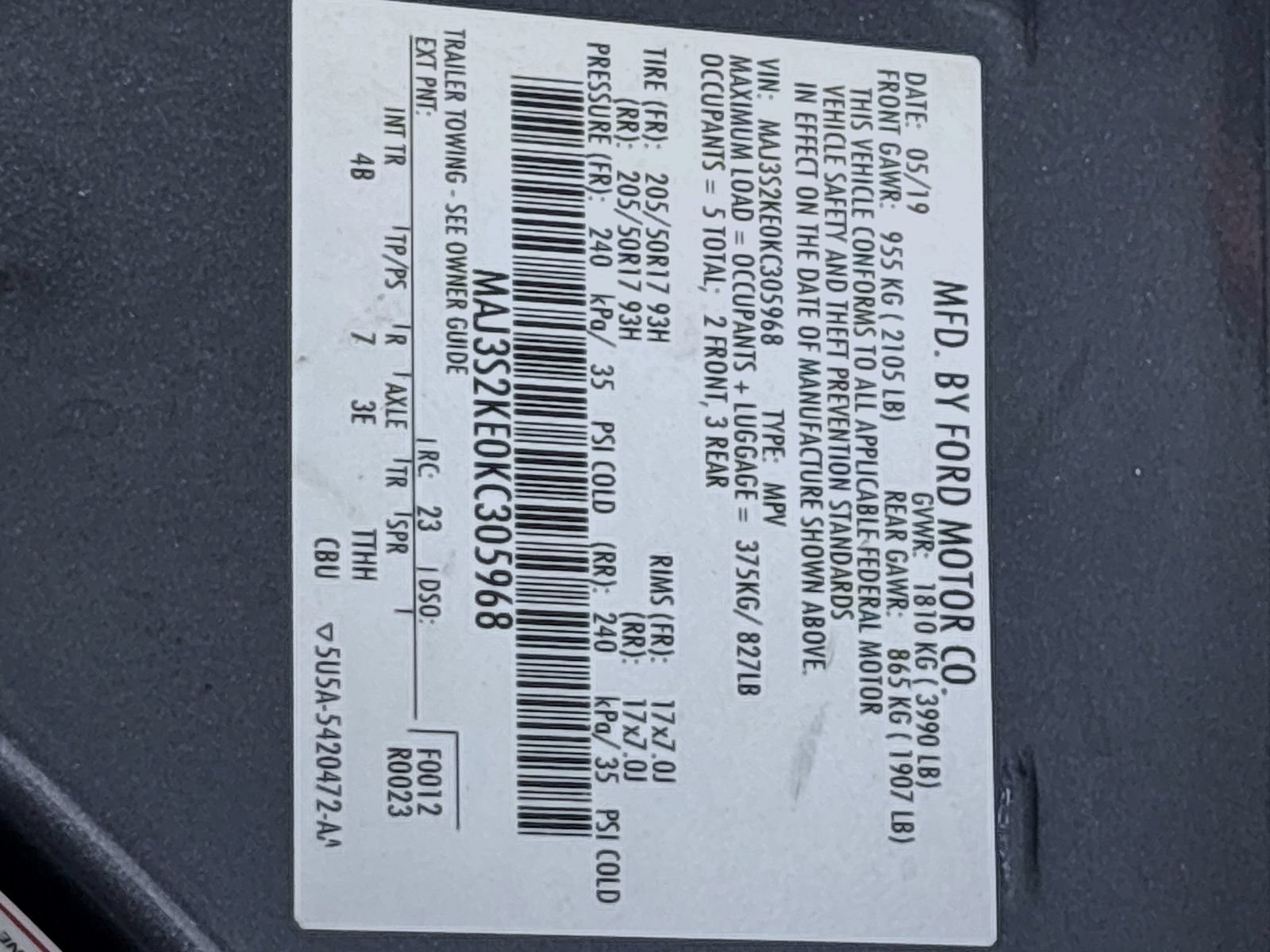 Used 2019 Ford EcoSport Titanium FWD image 32