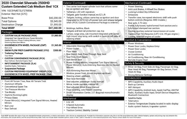 Certified 2020 Chevrolet Silverado 2500 Custom w/ Custom Value Package AWD/4WD image 6