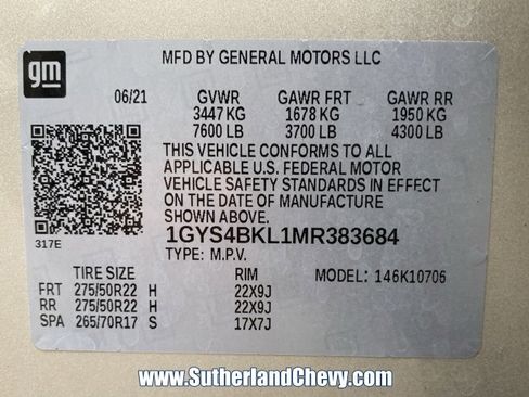 Used 2021 Cadillac Escalade Premium Luxury w/ LPO, Illumination Package image 56