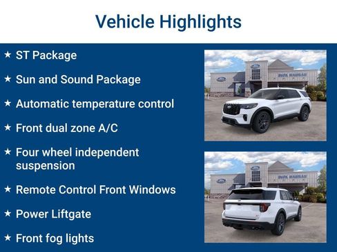 New 2026 Ford Explorer ST w/ Sun And Sound Package AWD/4WD image 3