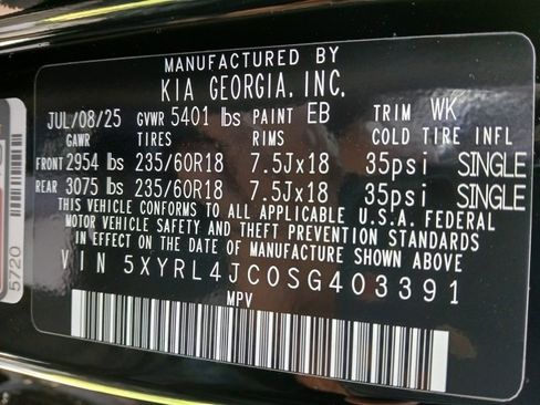 New 2025 Kia Sorento S w/ Panoramic Sunroof Package image 19