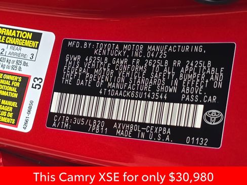 Used 2025 Toyota Camry XSE image 41