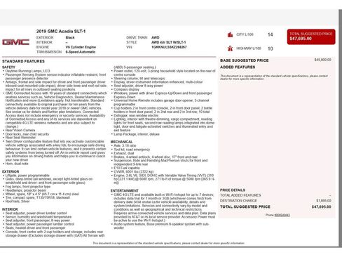 Used 2019 GMC Acadia SLT w/ GMC Pro Grade Package AWD/4WD image 3