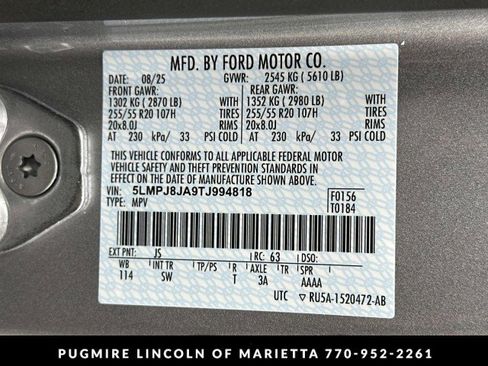 New 2026 Lincoln Nautilus Premier w/ Equipment Group 102A image 34